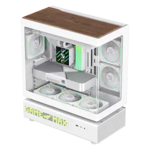 Корпус GAMEMAX комп'ютерний Mid Tower без блока живлення ATX,M-ATX,ITX. (Support BTF),Tempered Glass,Mesh,U N90 WH UA