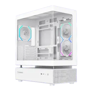 Корпус GAMEMAX комп'ютерний Midi Tower без блока живлення ATX,M-ATX,ITX. (Support BTF),Tempered Glass,Mesh N80 WH UA