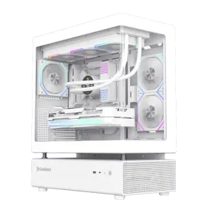Корпус GAMEMAX комп'ютерний Midi Tower без блока живлення ATX,M-ATX,ITX. (Support BTF),Tempered Glass,Mesh N80 WH UA