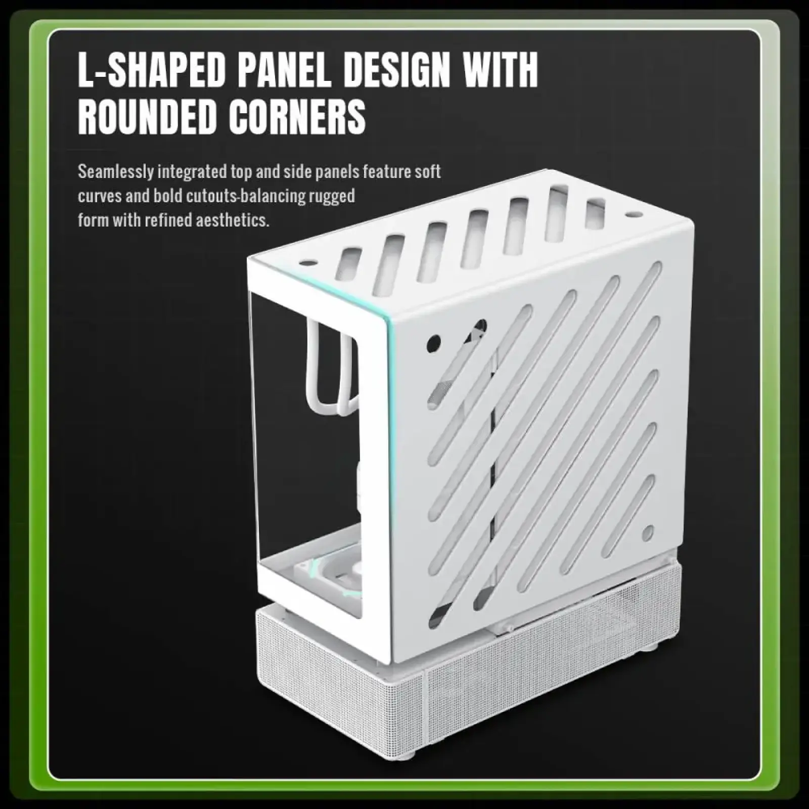 Корпус GAMEMAX комп'ютерний Midi Tower без блока живлення ATX,M-ATX,ITX. (Support BTF),Tempered Glass,Mesh N80 WH UA