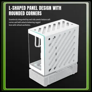 Корпус GAMEMAX комп'ютерний Midi Tower без блока живлення ATX,M-ATX,ITX. (Support BTF),Tempered Glass,Mesh N80 WH UA