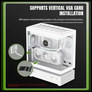 Корпус GAMEMAX комп'ютерний Midi Tower без блока живлення ATX,M-ATX,ITX. (Support BTF),Tempered Glass,Mesh N80 WH UA