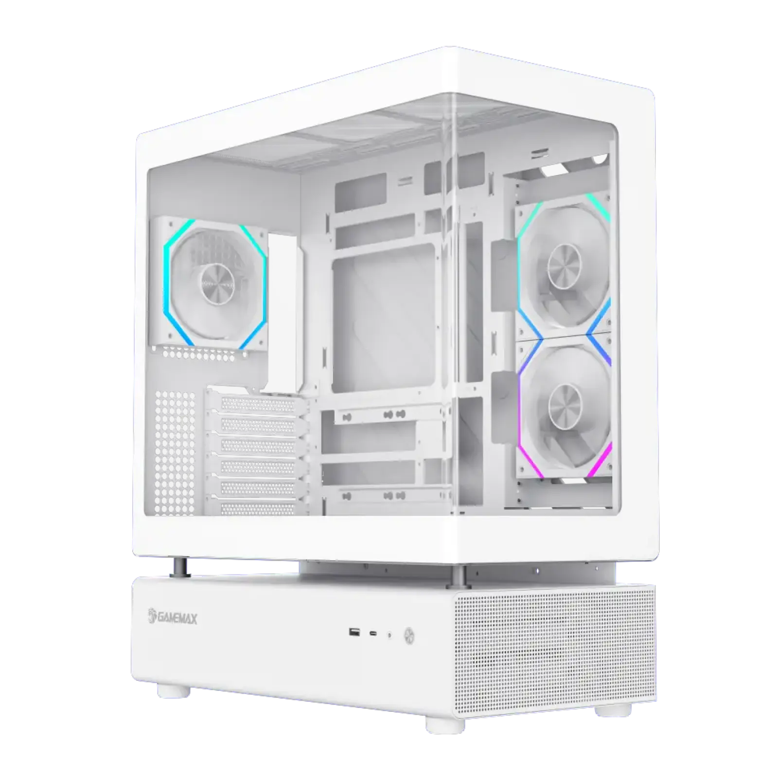 Корпус GAMEMAX комп'ютерний Midi Tower без блока живлення ATX,M-ATX,ITX. (Support BTF),Tempered Glass,Mesh N80 WH UA
