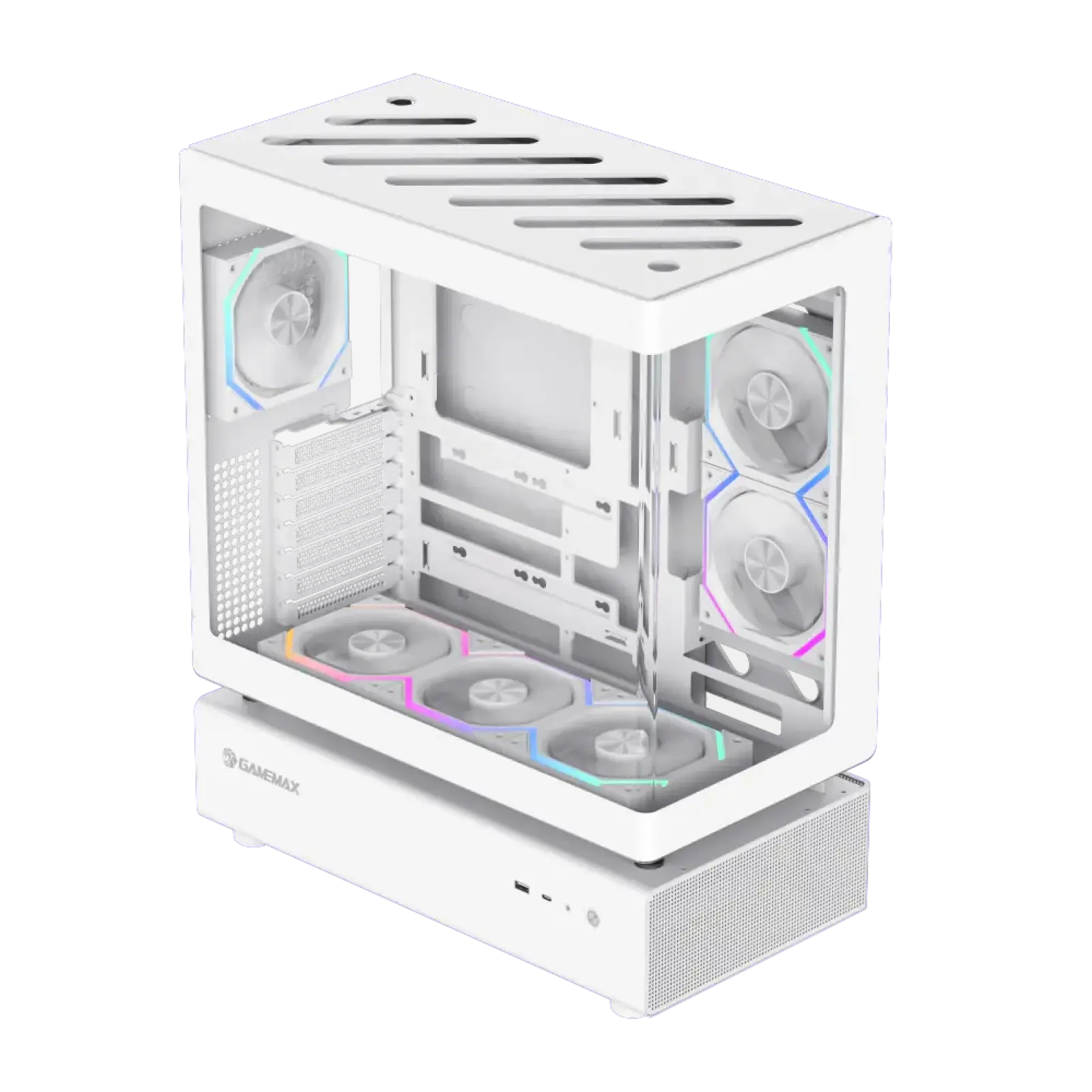 Корпус GAMEMAX комп'ютерний Midi Tower без блока живлення ATX,M-ATX,ITX. (Support BTF),Tempered Glass,Mesh N80 WH UA
