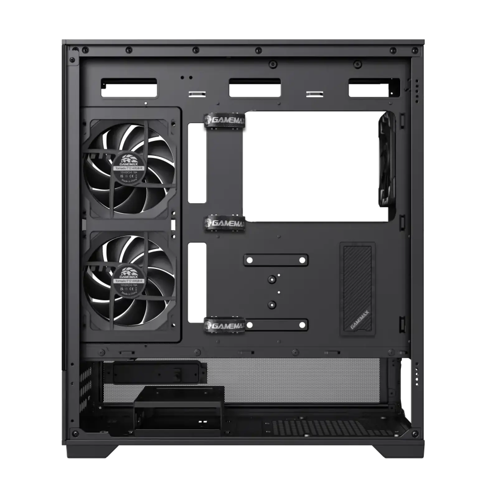 Корпус GAMEMAX комп'ютерний Midi Tower без блока живлення E-ATX,ATX, M-ATX,ITX, Tempered Glass,Mesh,USB3.2x VISTA 2 AB UA