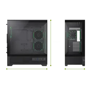 Корпус GAMEMAX комп'ютерний Midi Tower без блока живлення E-ATX,ATX, M-ATX,ITX, Tempered Glass,Mesh,USB3.2x VISTA 2 AB UA