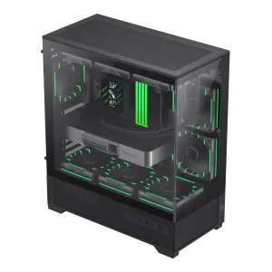 Корпус GAMEMAX комп'ютерний Midi Tower без блока живлення E-ATX,ATX, M-ATX,ITX, Tempered Glass,Mesh,USB3.2x VISTA 2 AB UA