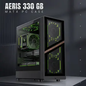 Корпус GAMEMAX комп'ютерний Mini Tower без блока живлення M-ATX,ITX, Tempered Glass,Mesh,USB2.0*1,USB3.0*1 AERIS 330 GB UA