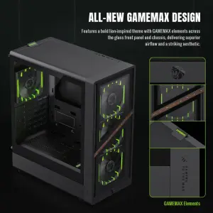 Корпус GAMEMAX комп'ютерний Mini Tower без блока живлення M-ATX,ITX, Tempered Glass,Mesh,USB2.0*1,USB3.0*1 AERIS 330 GB UA