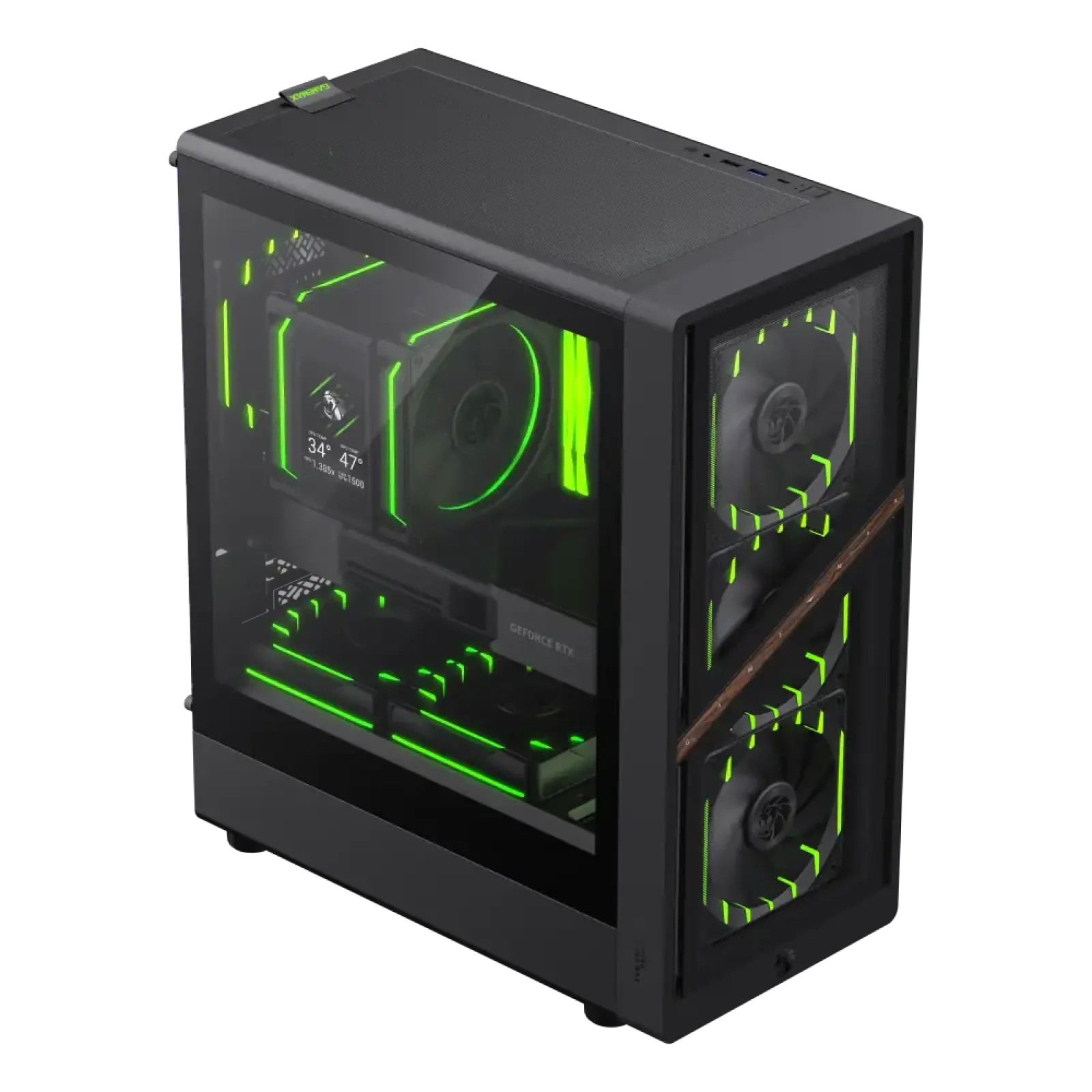 Корпус GAMEMAX комп'ютерний Mini Tower без блока живлення M-ATX,ITX, Tempered Glass,Mesh,USB2.0*1,USB3.0*1 AERIS 330 GB UA
