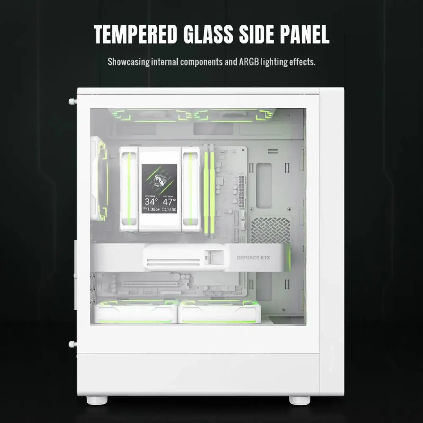 Корпус GAMEMAX комп'ютерний Mini Tower без блока живлення M-ATX,ITX, Tempered Glass,Mesh,USB2.0*1,USB3.0*1 AERIS 330 GW UA