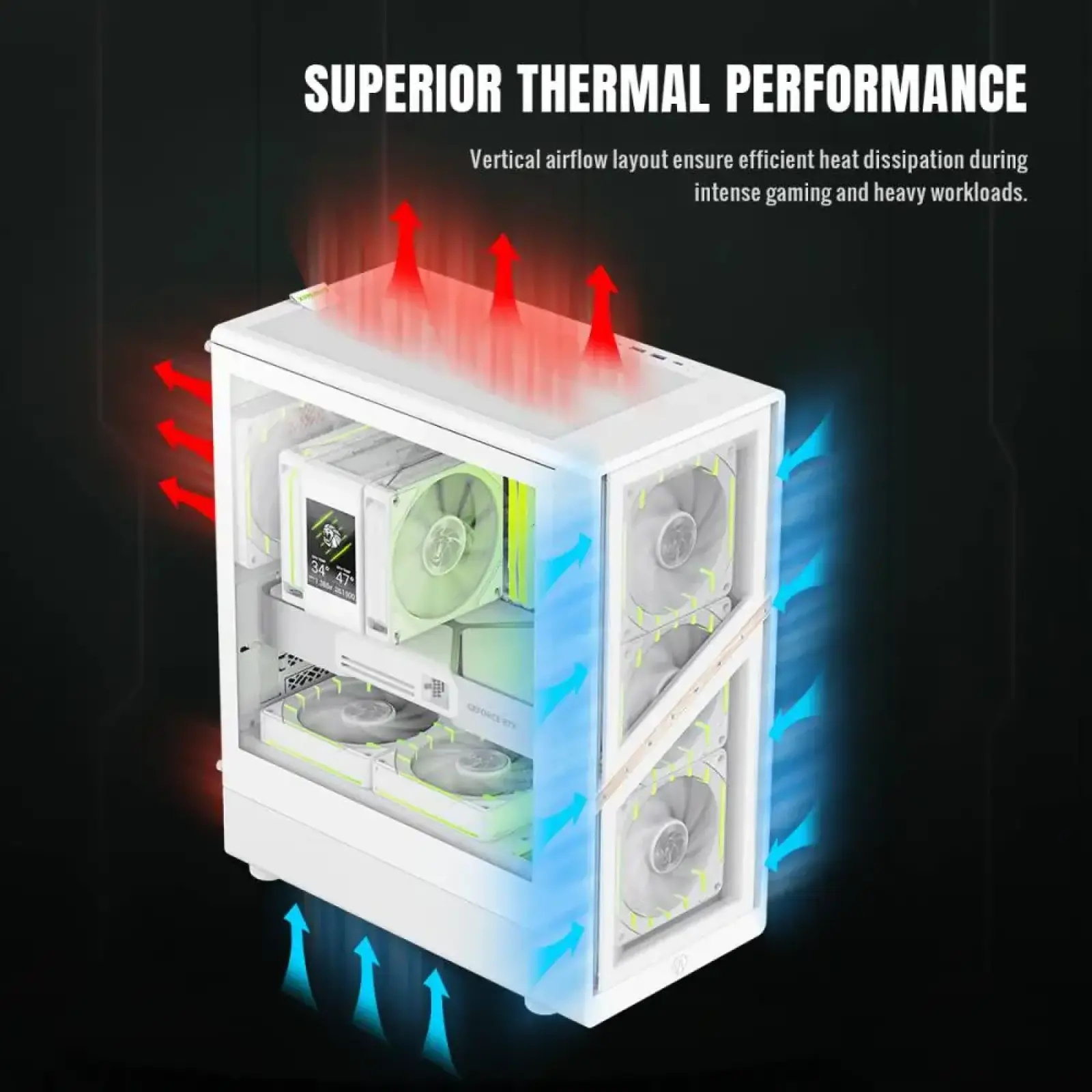 Корпус GAMEMAX комп'ютерний Mini Tower без блока живлення M-ATX,ITX, Tempered Glass,Mesh,USB2.0*1,USB3.0*1 AERIS 330 GW UA