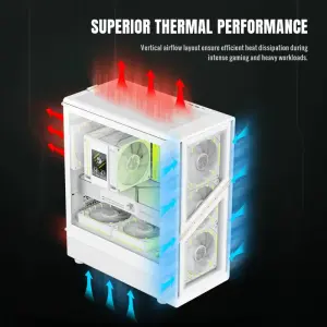 Корпус GAMEMAX комп'ютерний Mini Tower без блока живлення M-ATX,ITX, Tempered Glass,Mesh,USB2.0*1,USB3.0*1 AERIS 330 GW UA