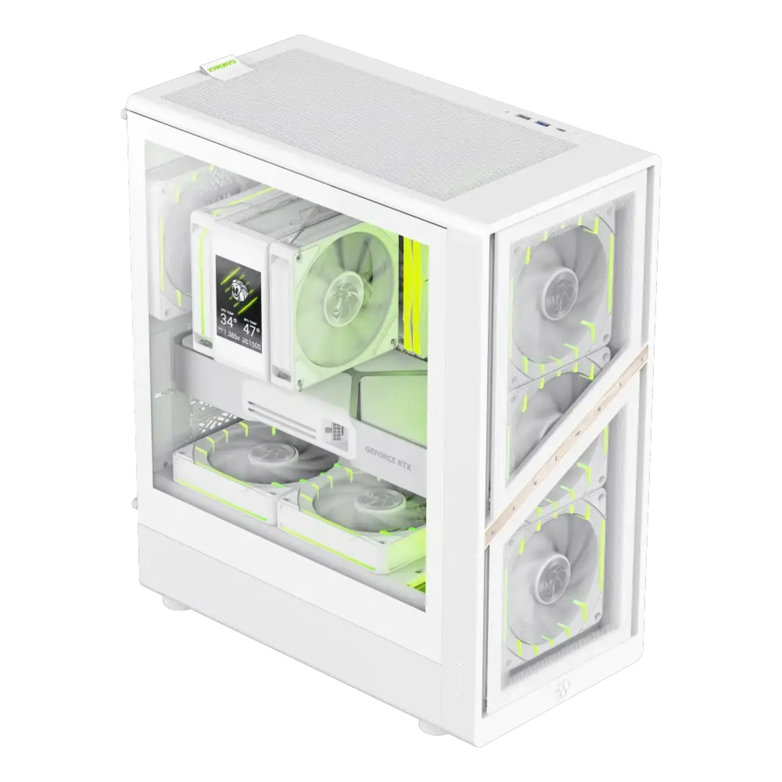 Корпус GAMEMAX комп'ютерний Mini Tower без блока живлення M-ATX,ITX, Tempered Glass,Mesh,USB2.0*1,USB3.0*1 AERIS 330 GW UA