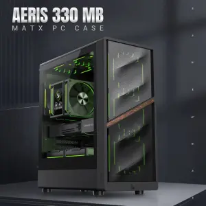 Корпус GAMEMAX комп'ютерний Mini Tower без блока живлення M-ATX,ITX, Tempered Glass,Mesh,USB2.0*1,USB3.0*1 AERIS 330 MB UA