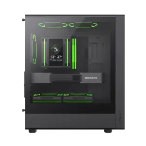Корпус GAMEMAX комп'ютерний Mini Tower без блока живлення M-ATX,ITX, Tempered Glass,Mesh,USB2.0*1,USB3.0*1 AERIS 330 MB UA