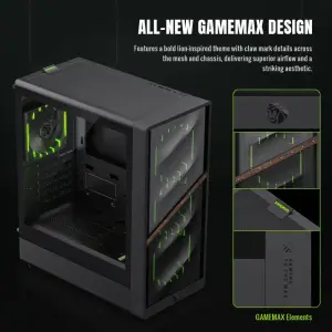 Корпус GAMEMAX комп'ютерний Mini Tower без блока живлення M-ATX,ITX, Tempered Glass,Mesh,USB2.0*1,USB3.0*1 AERIS 330 MB UA