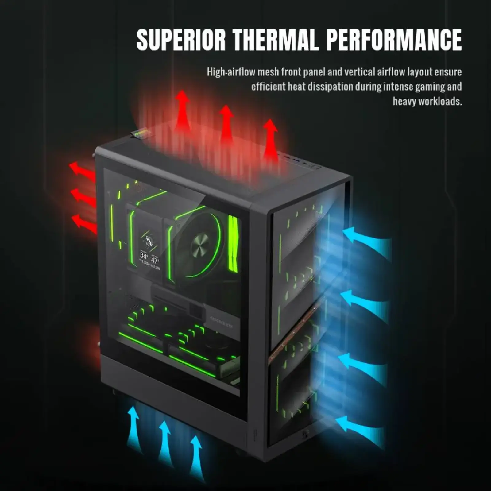 Корпус GAMEMAX комп'ютерний Mini Tower без блока живлення M-ATX,ITX, Tempered Glass,Mesh,USB2.0*1,USB3.0*1 AERIS 330 MB UA