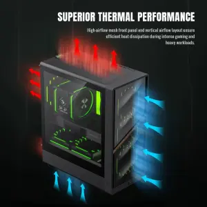 Корпус GAMEMAX комп'ютерний Mini Tower без блока живлення M-ATX,ITX, Tempered Glass,Mesh,USB2.0*1,USB3.0*1 AERIS 330 MB UA