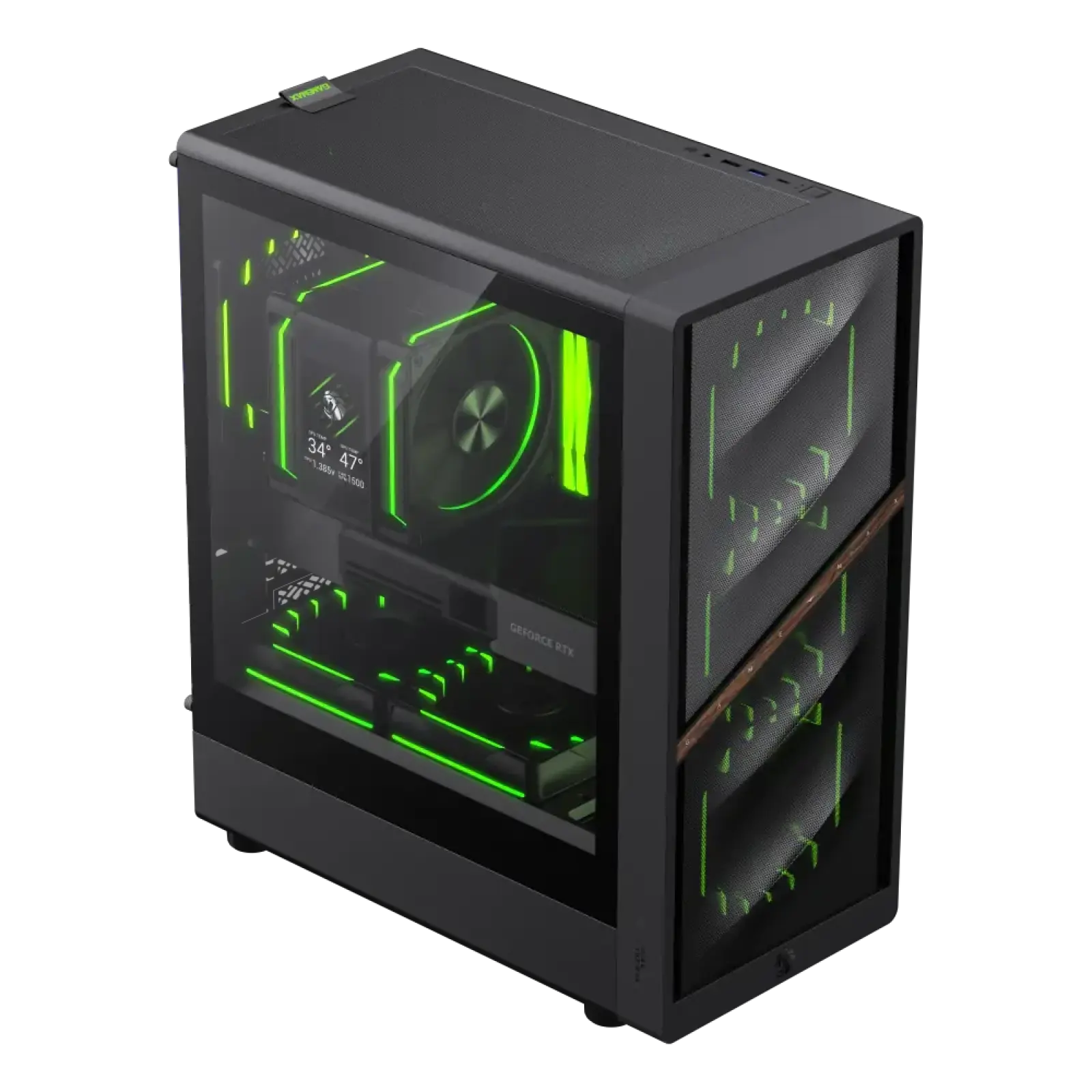 Корпус GAMEMAX комп'ютерний Mini Tower без блока живлення M-ATX,ITX, Tempered Glass,Mesh,USB2.0*1,USB3.0*1 AERIS 330 MB UA