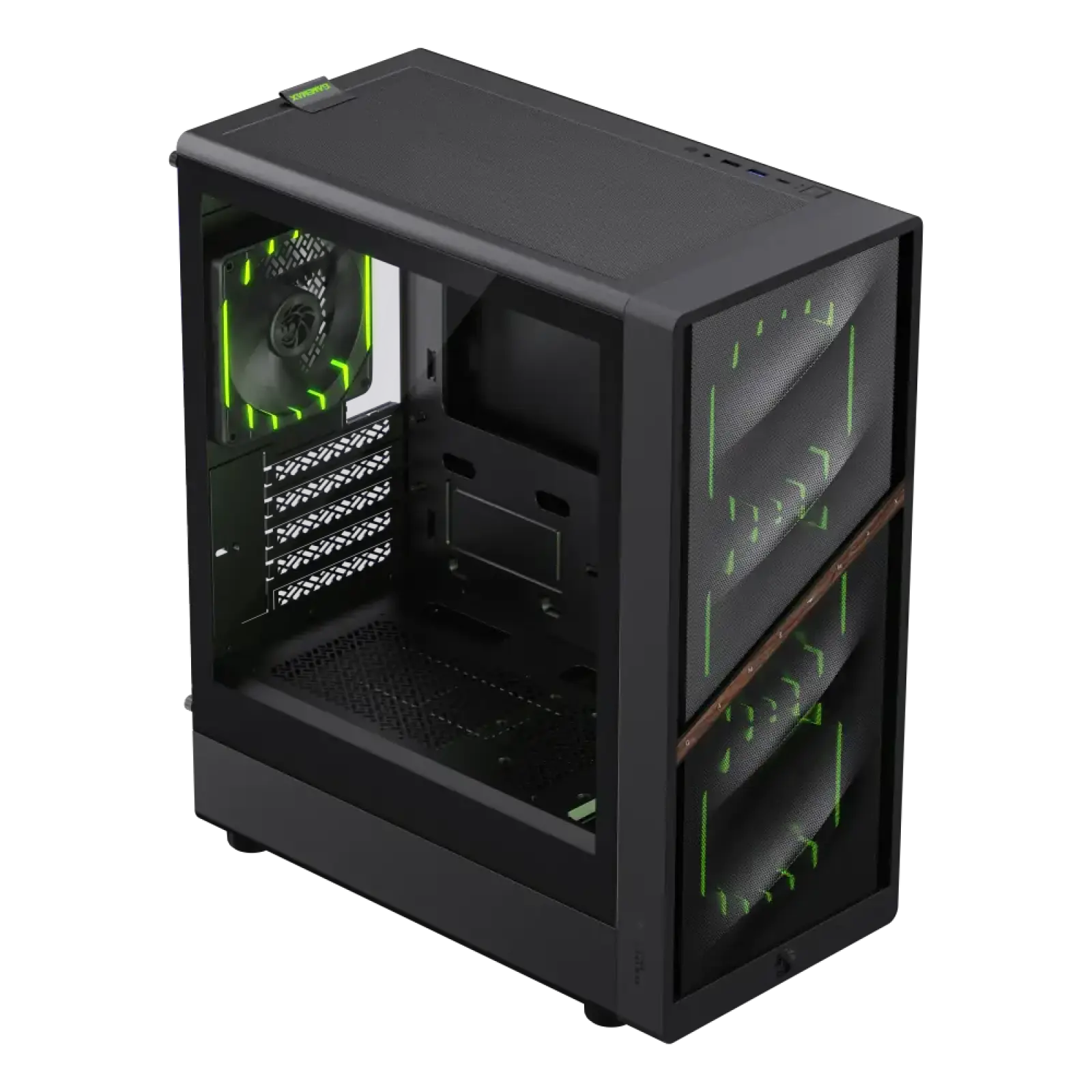 Корпус GAMEMAX комп'ютерний Mini Tower без блока живлення M-ATX,ITX, Tempered Glass,Mesh,USB2.0*1,USB3.0*1 AERIS 330 MB UA