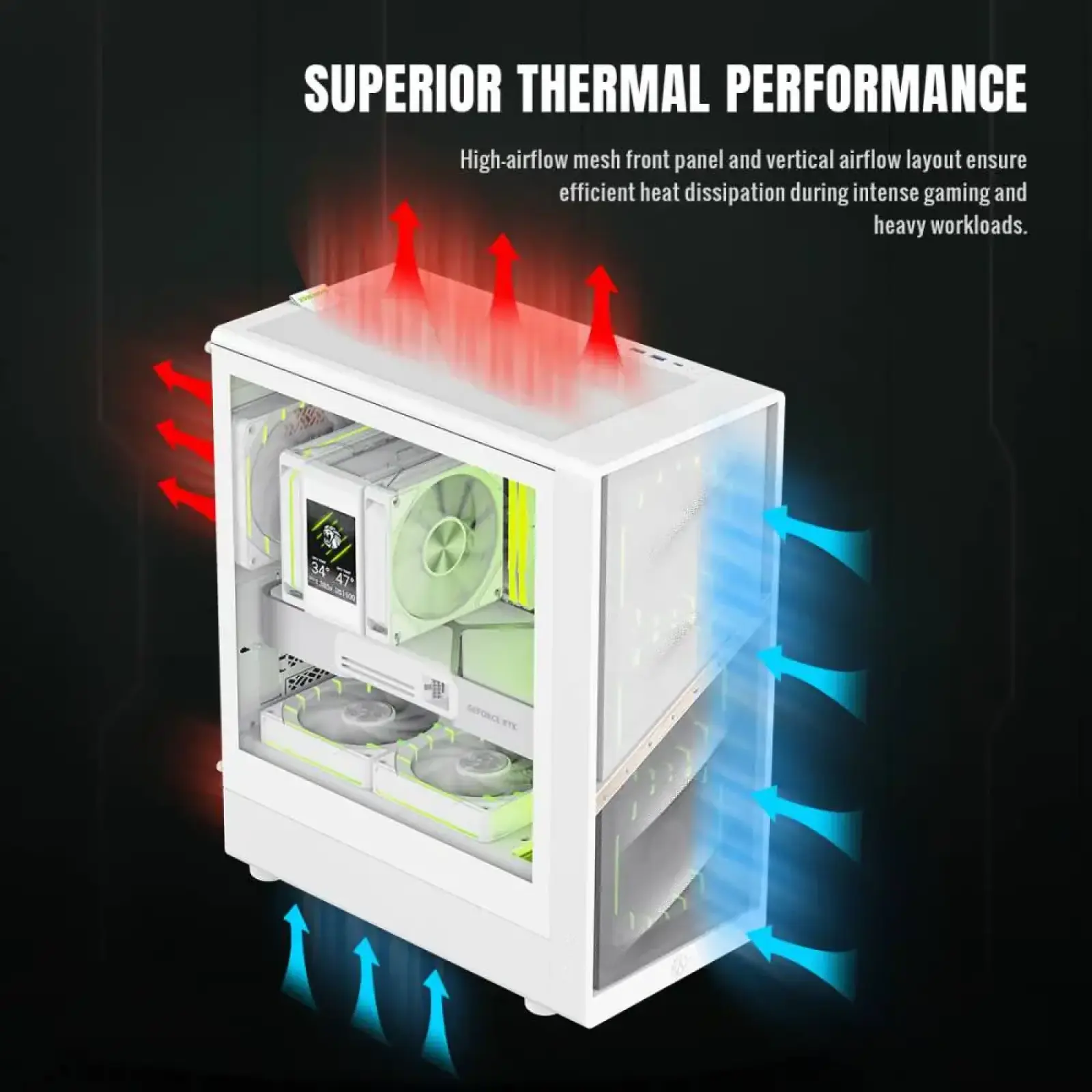 Корпус GAMEMAX комп'ютерний Mini Tower без блока живлення M-ATX,ITX, Tempered Glass,Mesh,USB2.0*1,USB3.0*1 AERIS 330 MW UA