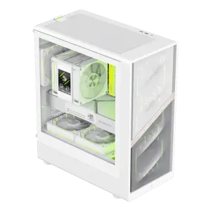 Корпус GAMEMAX комп'ютерний Mini Tower без блока живлення M-ATX,ITX, Tempered Glass,Mesh,USB2.0*1,USB3.0*1 AERIS 330 MW UA