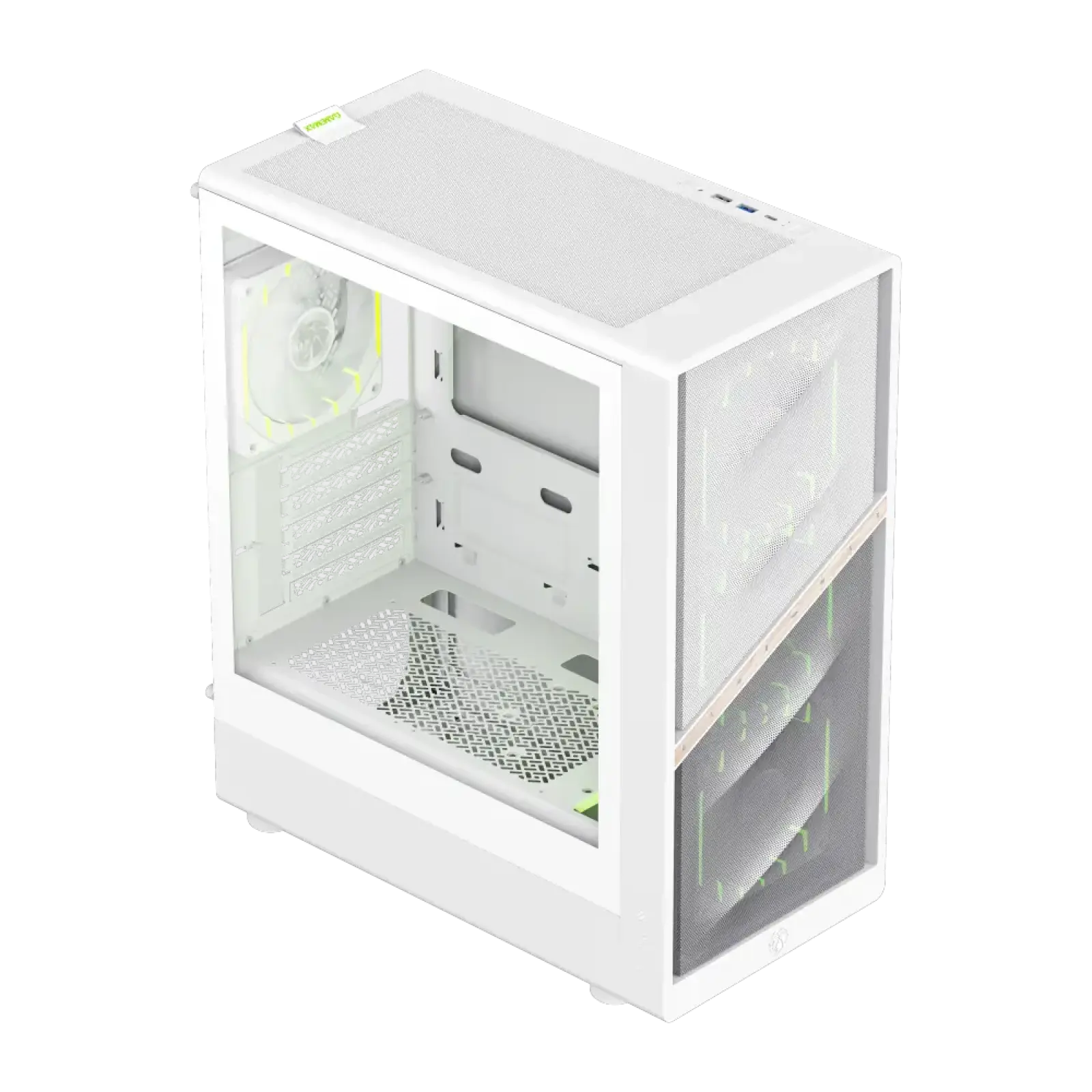 Корпус GAMEMAX комп'ютерний Mini Tower без блока живлення M-ATX,ITX, Tempered Glass,Mesh,USB2.0*1,USB3.0*1 AERIS 330 MW UA
