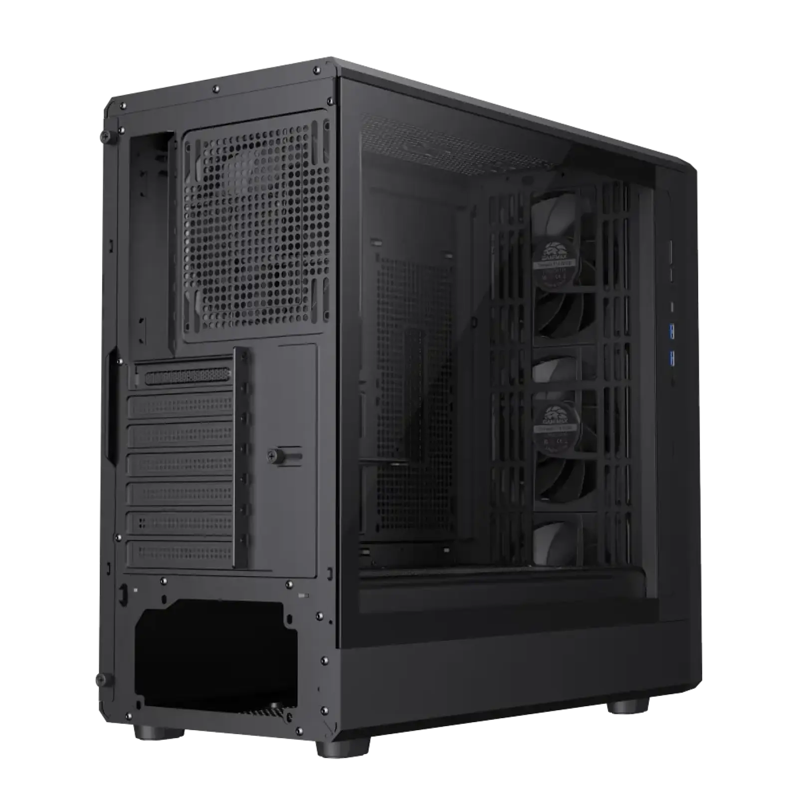 Корпус GAMEMAX комп'ютерний Mid Tower без блока живлення ATX, M-ATX,ITX, Tempered Glass,Mesh,USB3.0x2,Type- CLAW 460 BK UA