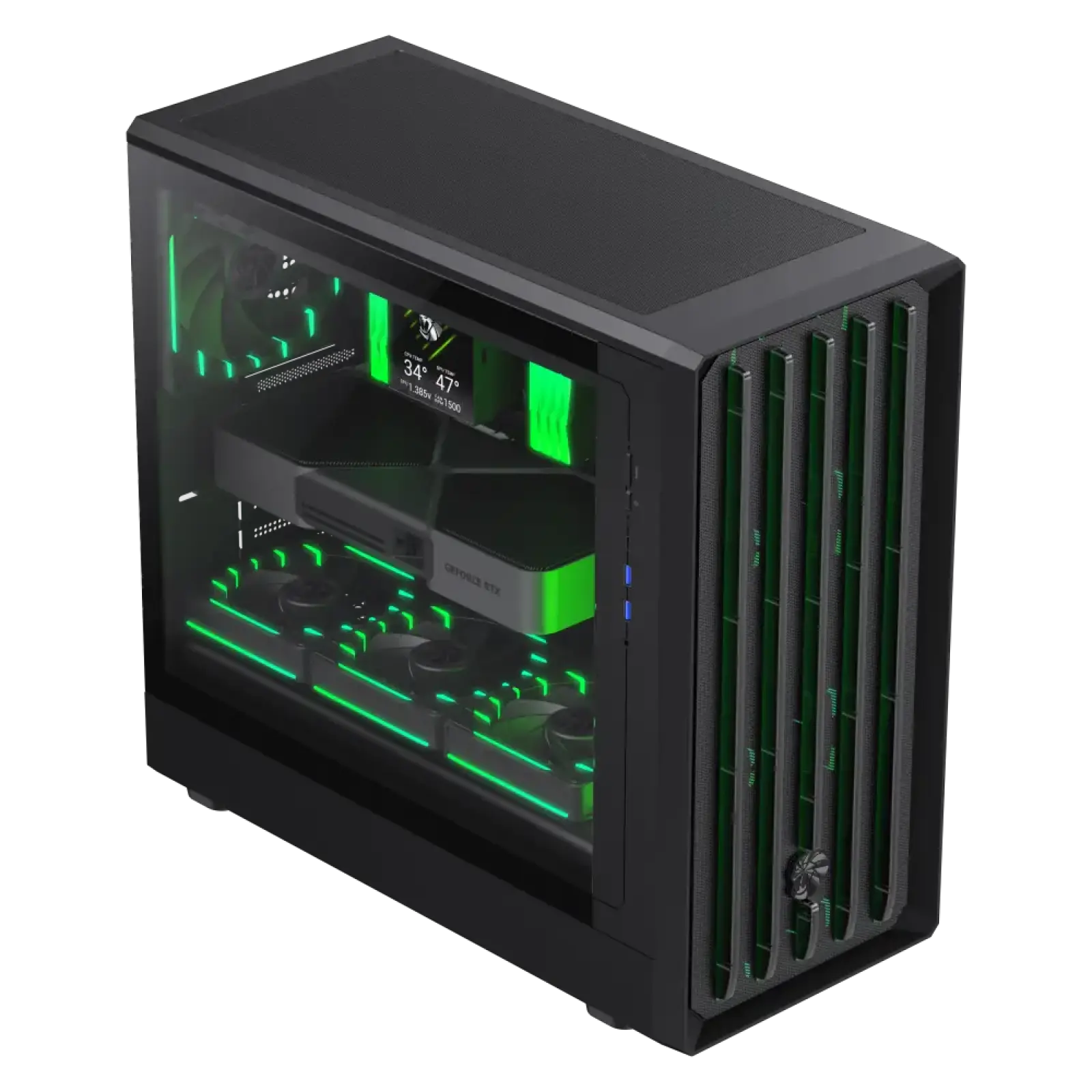 Корпус GAMEMAX комп'ютерний Mid Tower без блока живлення ATX, M-ATX,ITX, Tempered Glass,Mesh,USB3.0x2,Type- CLAW 460 BK UA