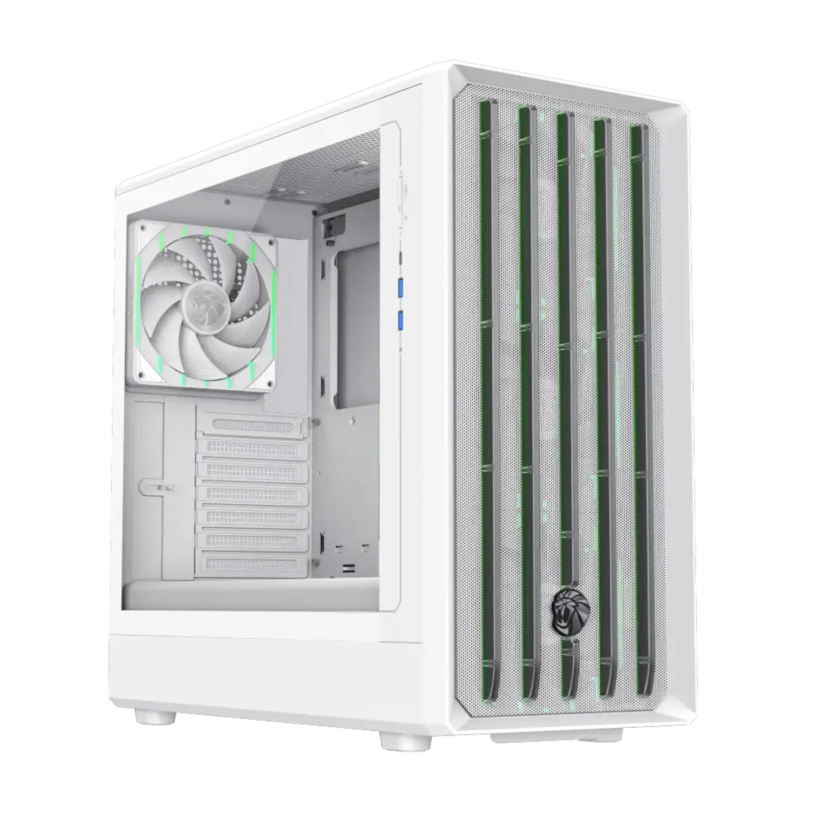 Корпус GAMEMAX комп'ютерний Mid Tower без блока живлення ATX, M-ATX,ITX, Tempered Glass,Mesh,USB3.0x2,Type- CLAW 460 WH UA