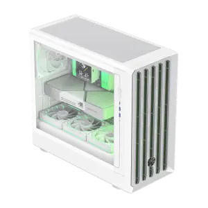 Корпус GAMEMAX комп'ютерний Mid Tower без блока живлення ATX, M-ATX,ITX, Tempered Glass,Mesh,USB3.0x2,Type- CLAW 460 WH UA