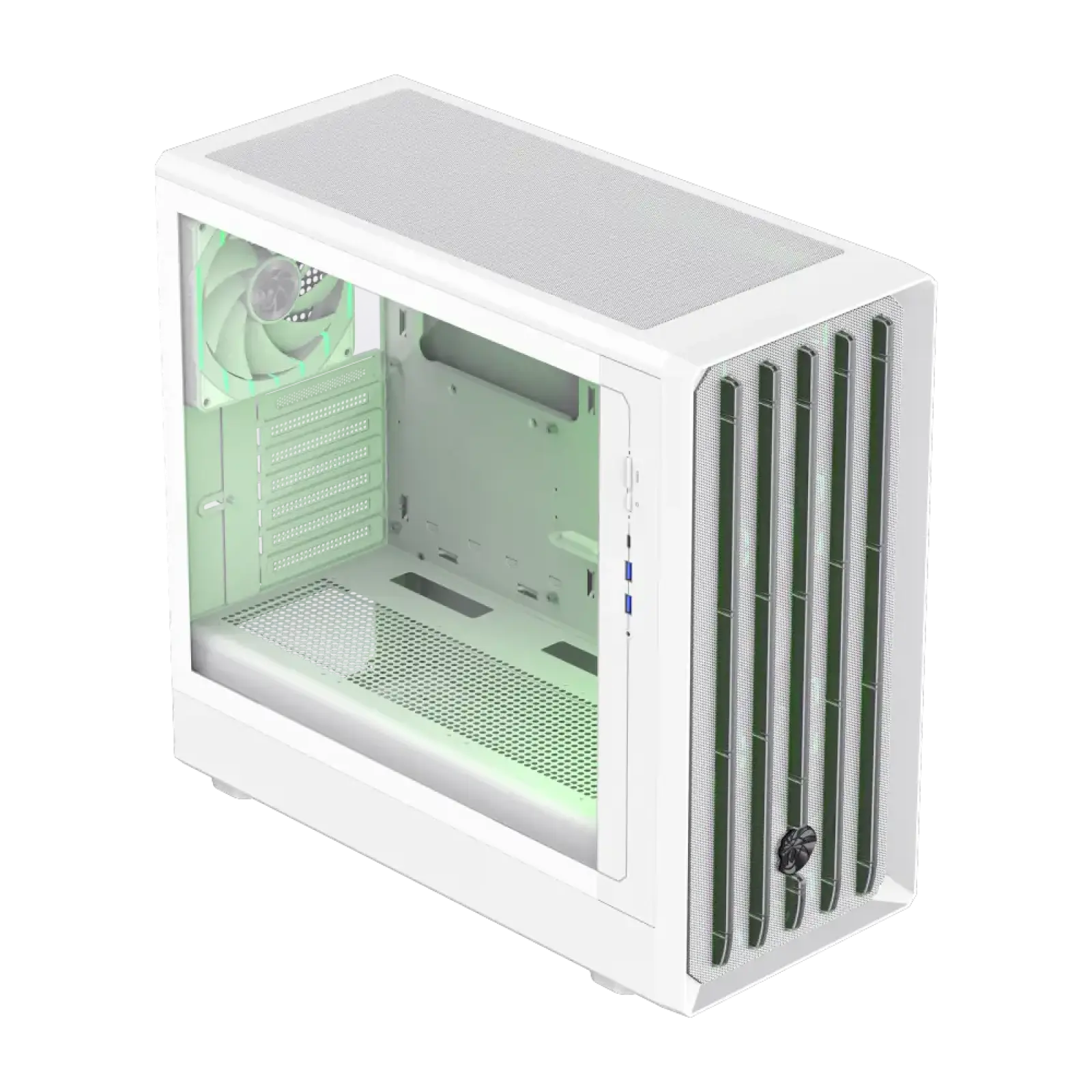 Корпус GAMEMAX комп'ютерний Mid Tower без блока живлення ATX, M-ATX,ITX, Tempered Glass,Mesh,USB3.0x2,Type- CLAW 460 WH UA