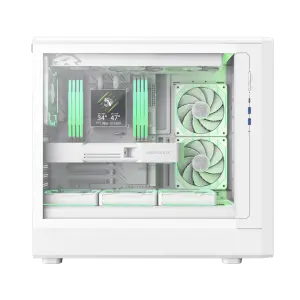 Корпус GAMEMAX комп'ютерний Mid Tower без блока живлення ATX, M-ATX,ITX, Tempered Glass,Mesh,USB3.0x2,Type- CLAW 460 WH UA