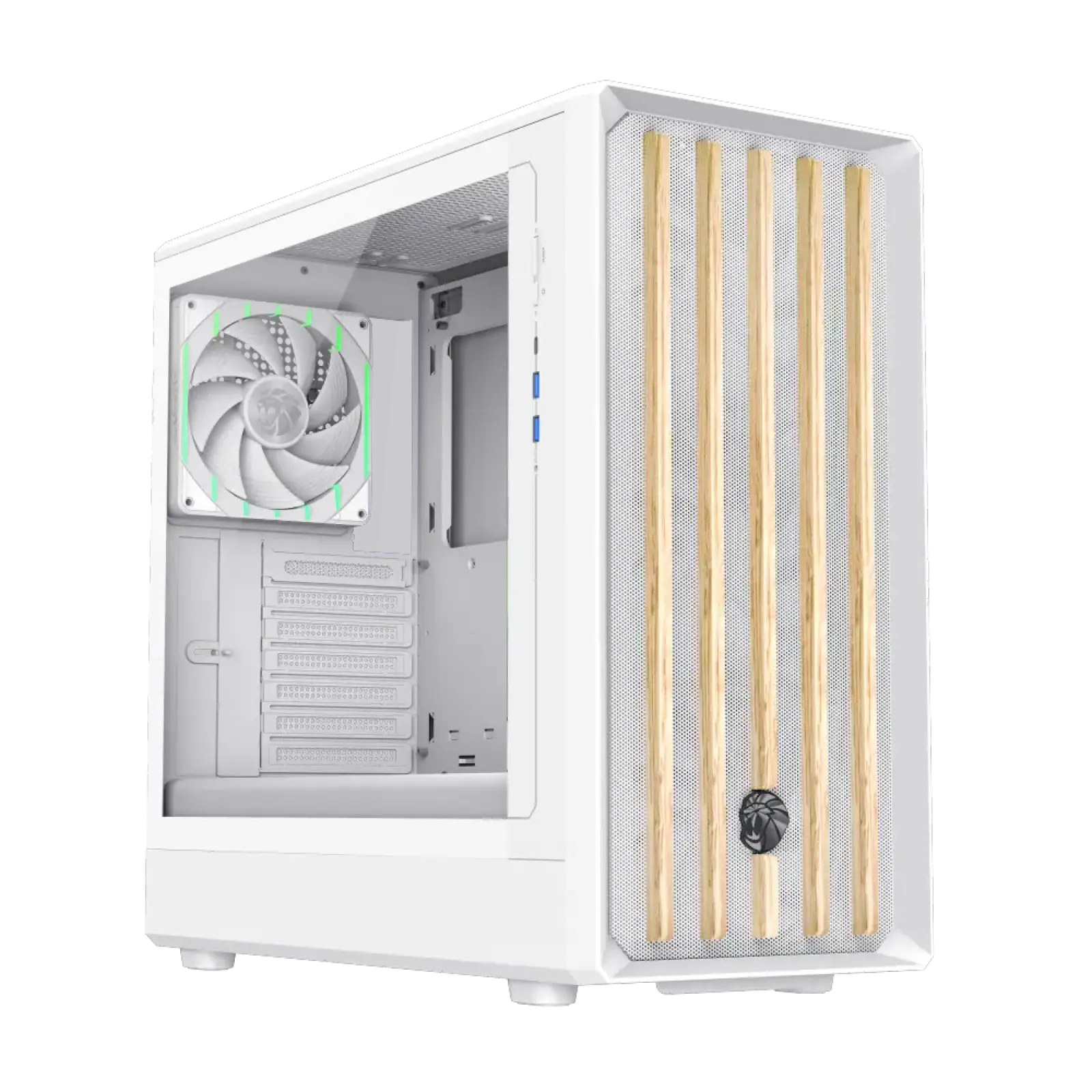 Корпус GAMEMAX комп'ютерний Midi Tower без блока живлення ATX, M-ATX,ITX, Tempered Glass,Mesh,USB3.2x2,Type CLAW 460 WW UA