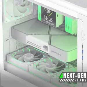 Корпус GAMEMAX комп'ютерний Midi Tower без блока живлення ATX, M-ATX,ITX, Tempered Glass,Mesh,USB3.2x2,Type CLAW 460 WW UA