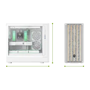 Корпус GAMEMAX комп'ютерний Midi Tower без блока живлення ATX, M-ATX,ITX, Tempered Glass,Mesh,USB3.2x2,Type CLAW 460 WW UA