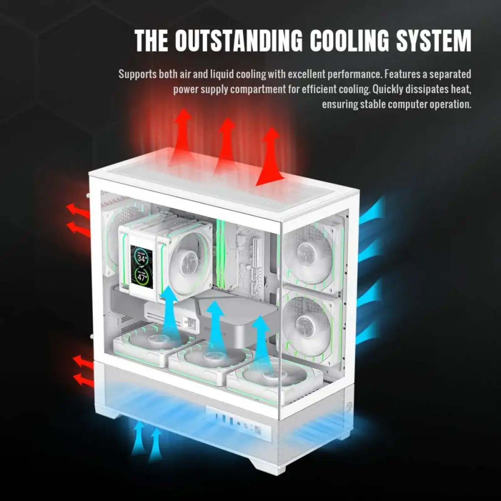 Корпус GAMEMAX комп'ютерний Mini Tower без блока живлення M-ATX,ITX, Tempered Glass,USB3.2x2,Type-C, Combo VISTA 2 MW UA