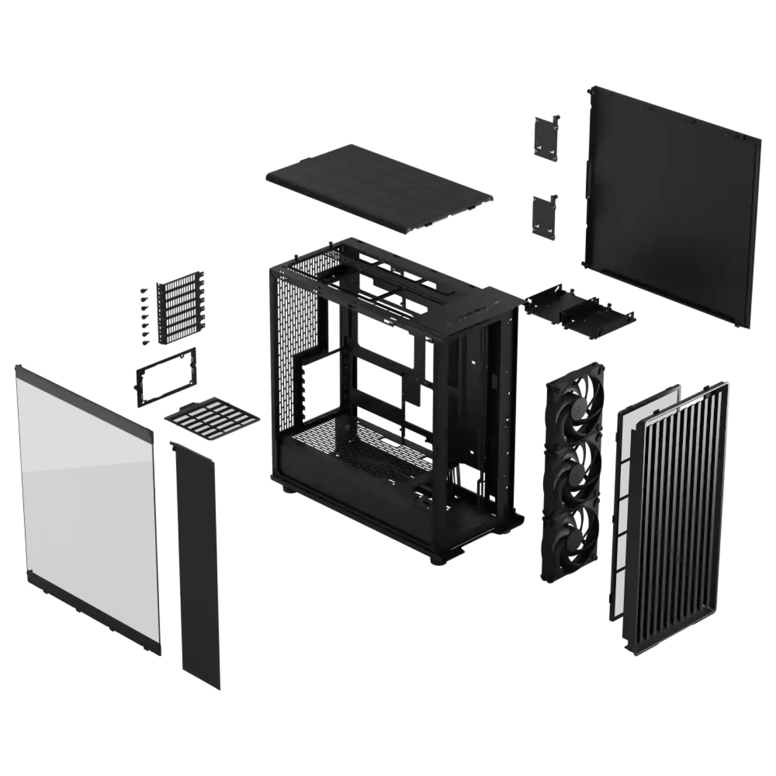Корпус FRACTAL DESIGN E-ATX (до 275 мм) без БЖ, чорний, з загарнтованим склом North XL Momentum Edition FD-C-NOR1X-07 UA