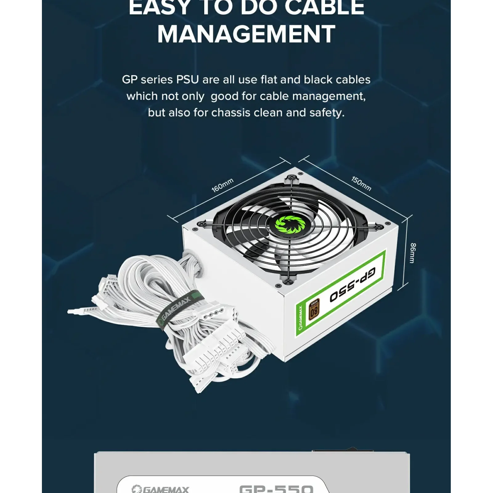 Блок живлення GAMEMAX GP-550-White UA