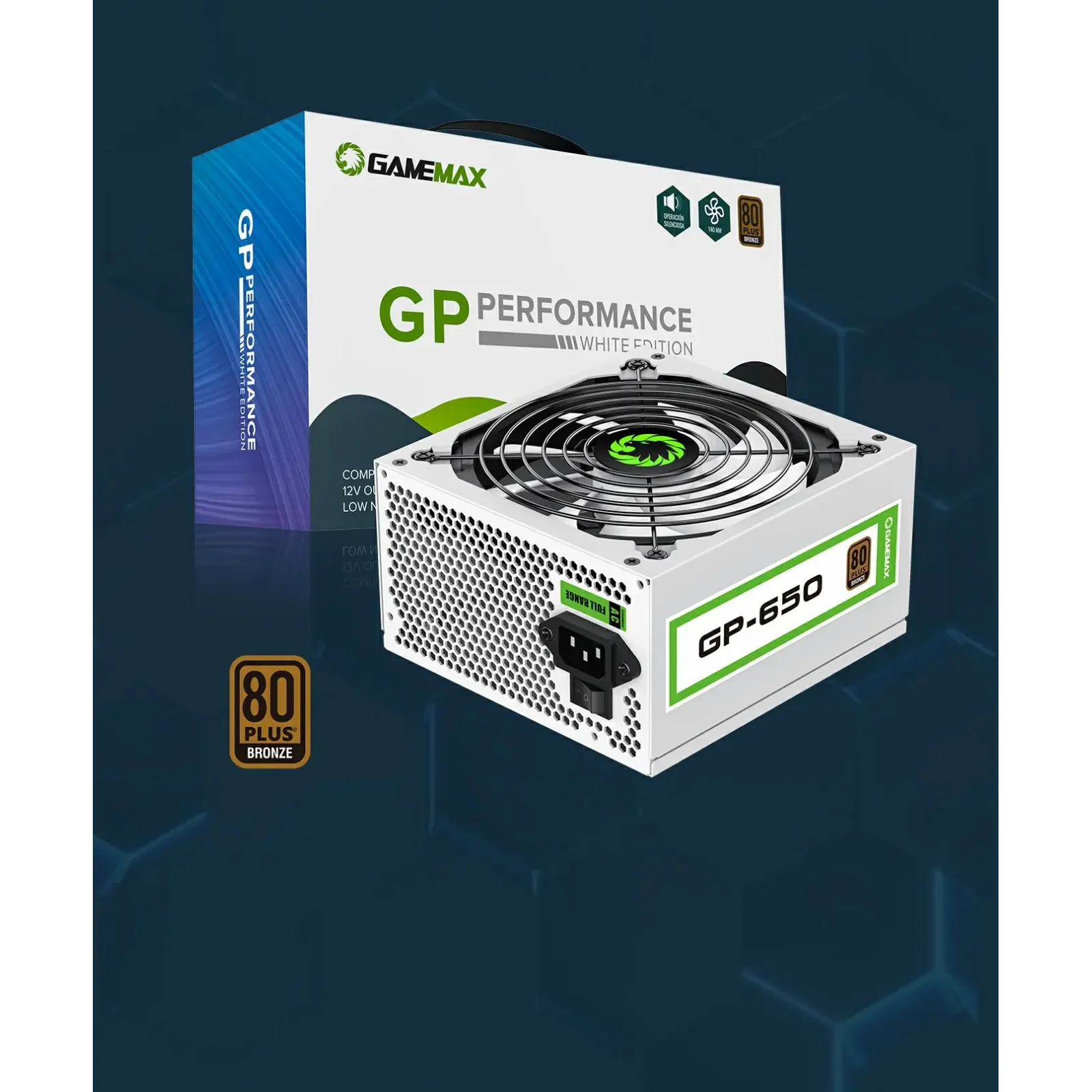 Блок живлення GAMEMAX GP-650-White UA