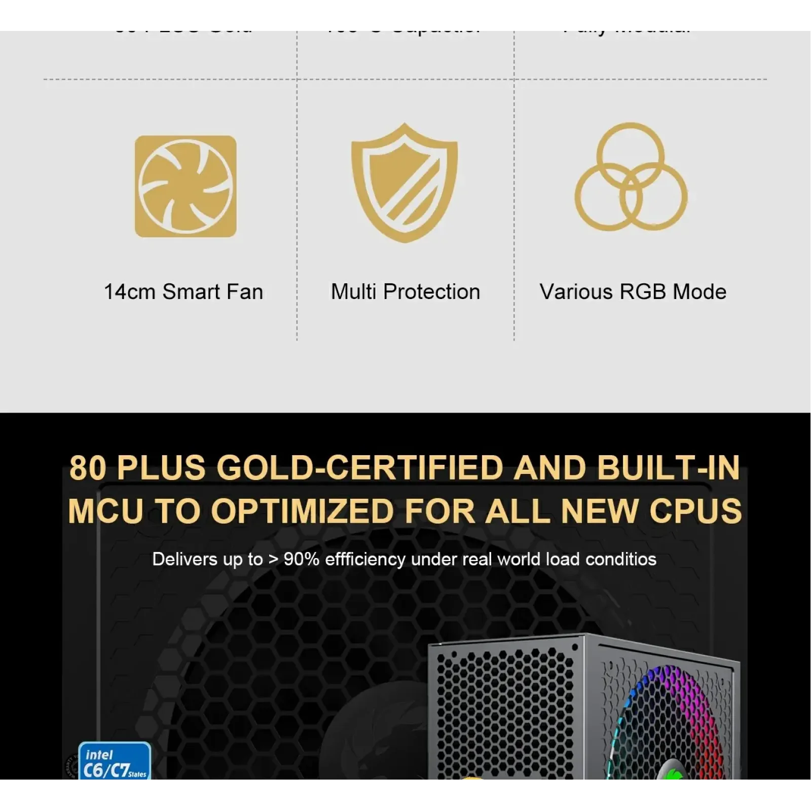 Блок живлення GameMax RGB-1050 PRO UA