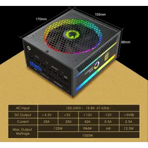 Блок питания GameMax RGB-1050 PRO UA