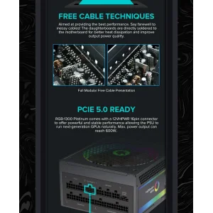 Блок живлення GameMax RGB-1300 (ATX3.1 PCIe5.1) UA