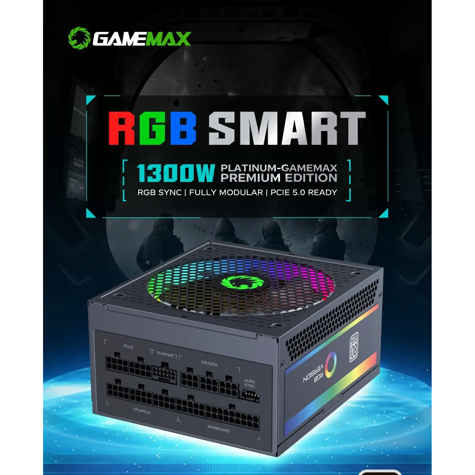 Блок живлення GameMax RGB-1300 (ATX3.1 PCIe5.1) UA