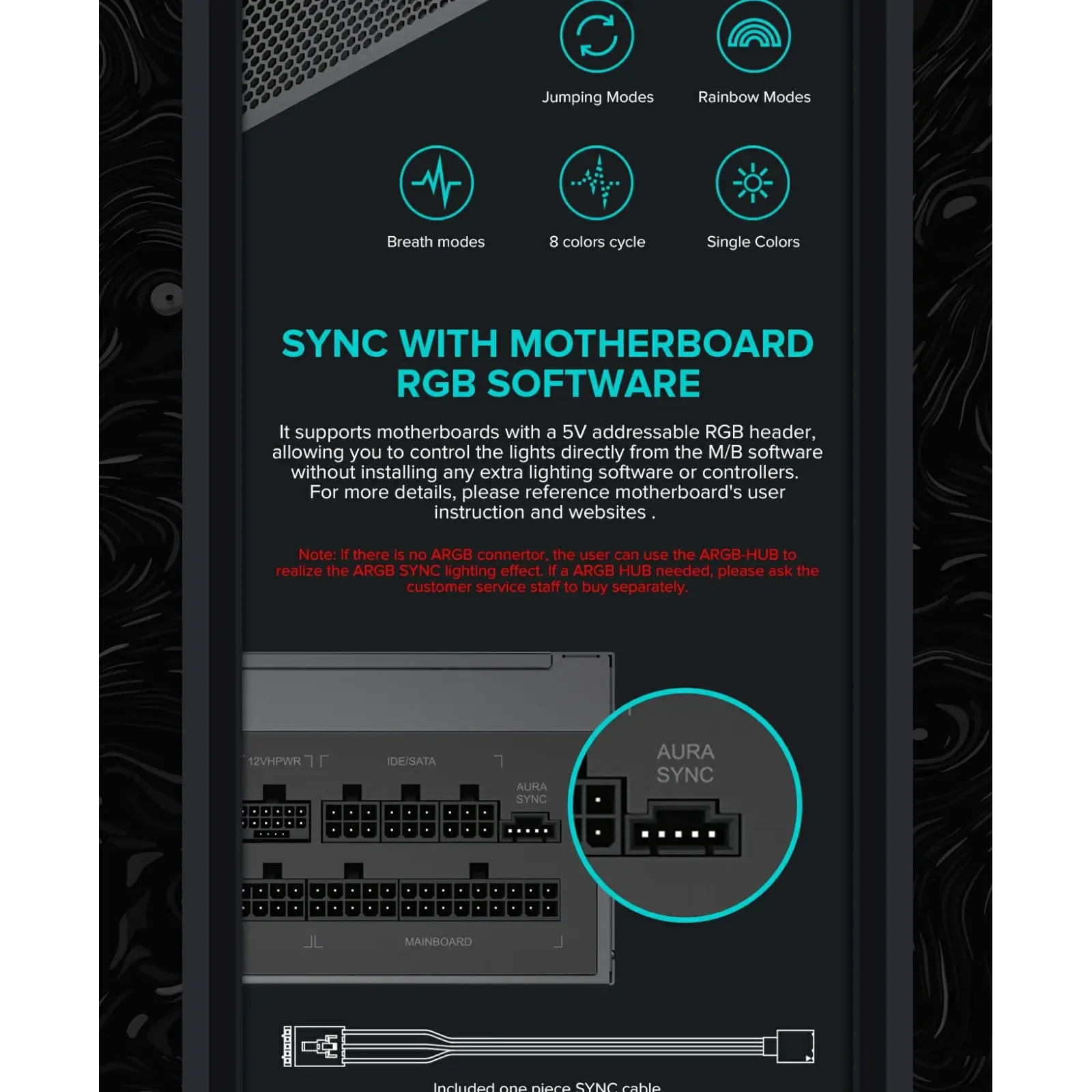 Блок живлення GameMax RGB-1300 (ATX3.1 PCIe5.1) UA