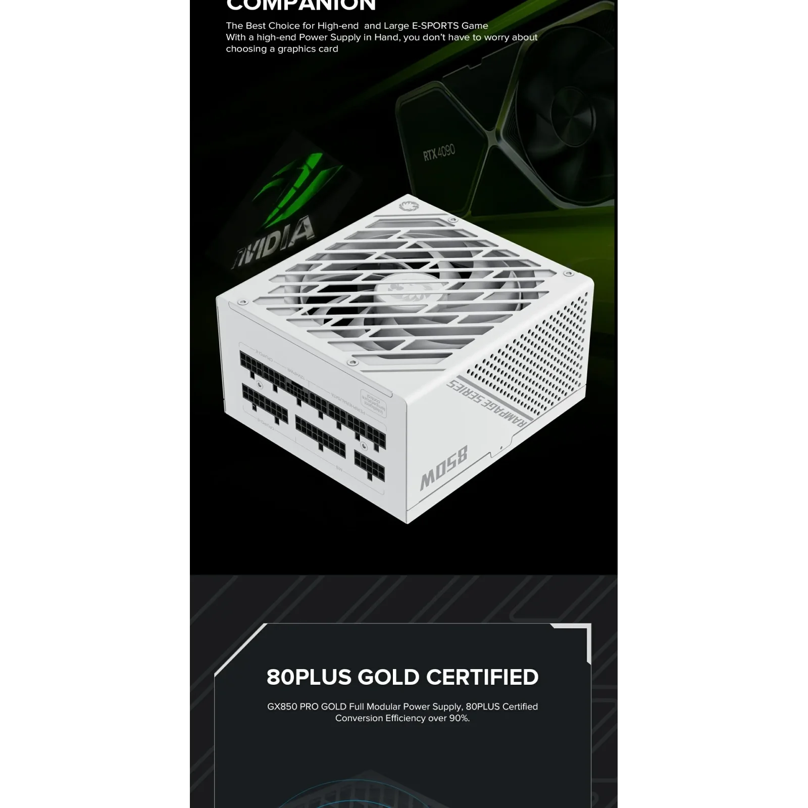 Блок живлення GAMEMAX GX-850 PRO WT (ATX3.0 PCIe5.0) UA