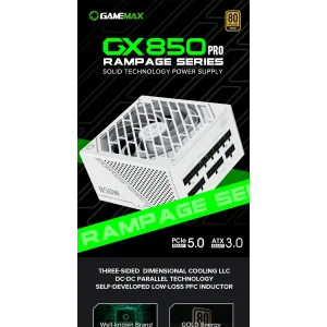 Блок живлення GAMEMAX GX-850 PRO WT (ATX3.0 PCIe5.0) UA