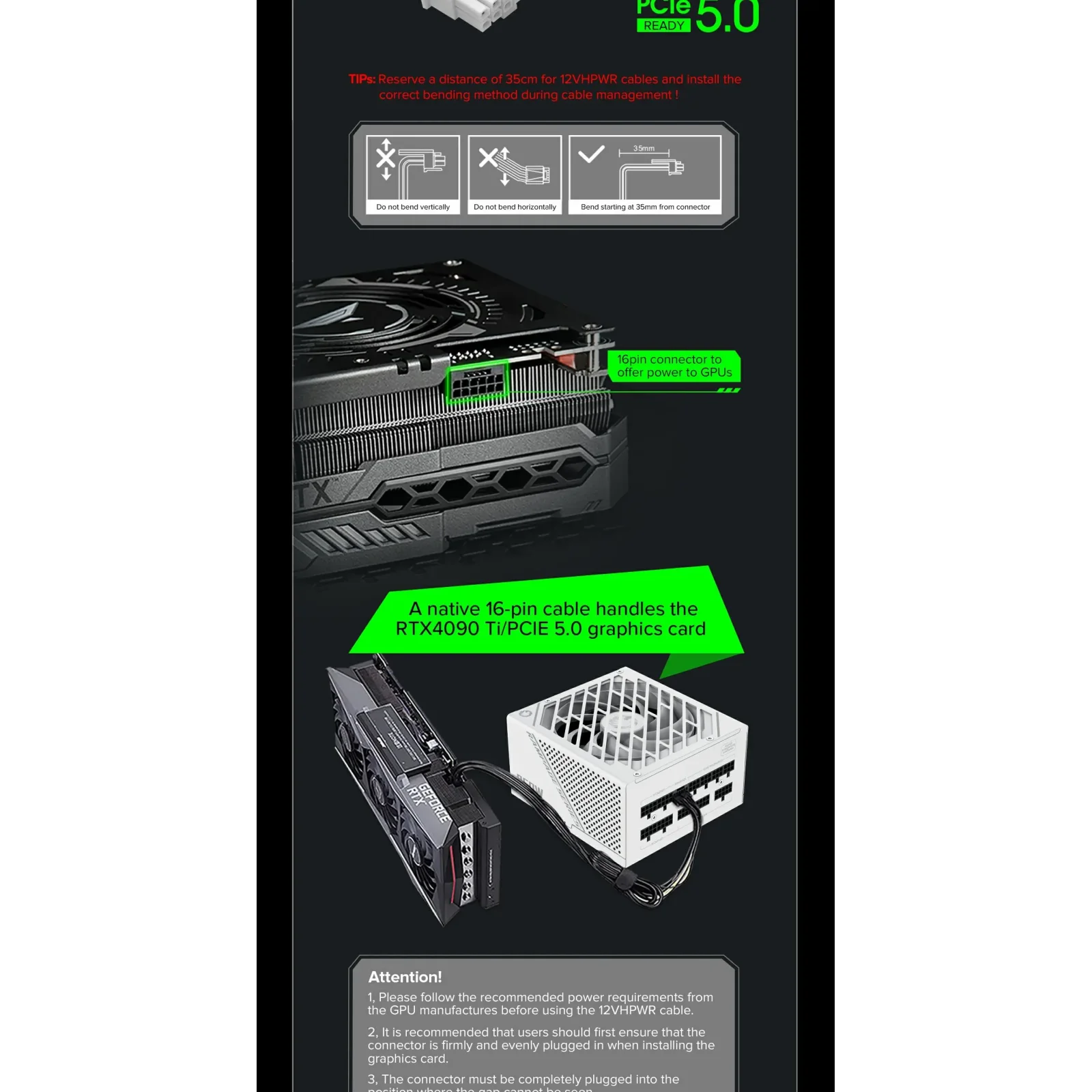 Блок живлення GAMEMAX GX-850 PRO WT (ATX3.0 PCIe5.0) UA