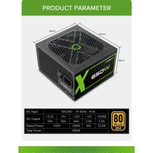 Блок живлення GameMax GX-650 Modular UA